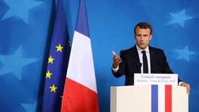 Emmanuel Macron au Conseil européen à Bruxelles le 29 juin 2018. - AFP
