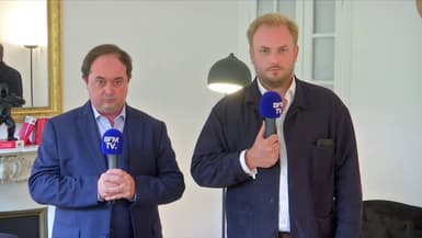 Les avocats, me Stéphane Colmant et me Maxime Delacarte, sur BFMTV, le 1er octobre 2022. 