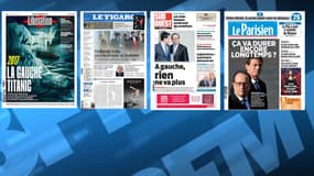 La presse exprime son désarroi à l'encontre de Manuel Valls et François Hollande.