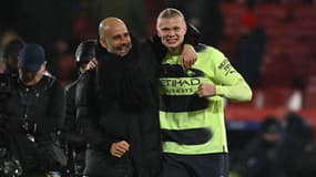 Pep Guardiola et Erling Haaland