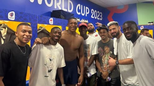 La story de Cameron Woki avec Mbappé, Dembélé et les Bleus du foot, 8 septembre 2023 La story de Cameron Woki avec Mbappé, Dembélé et les Bleus du foot, 8 septembre 2023