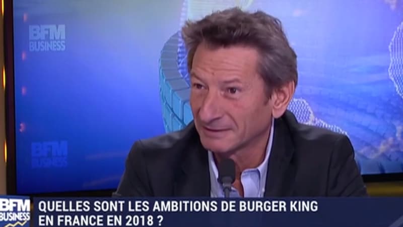 Jérôme Tafani,directeur général de burger King France et de Quick, sur le plateau de BFM business.