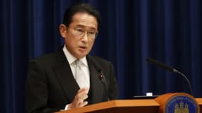 Le Premier ministre japonais Fumio Kishida lors d'une conférence de presse à Tokyo, le 10 août 2022.