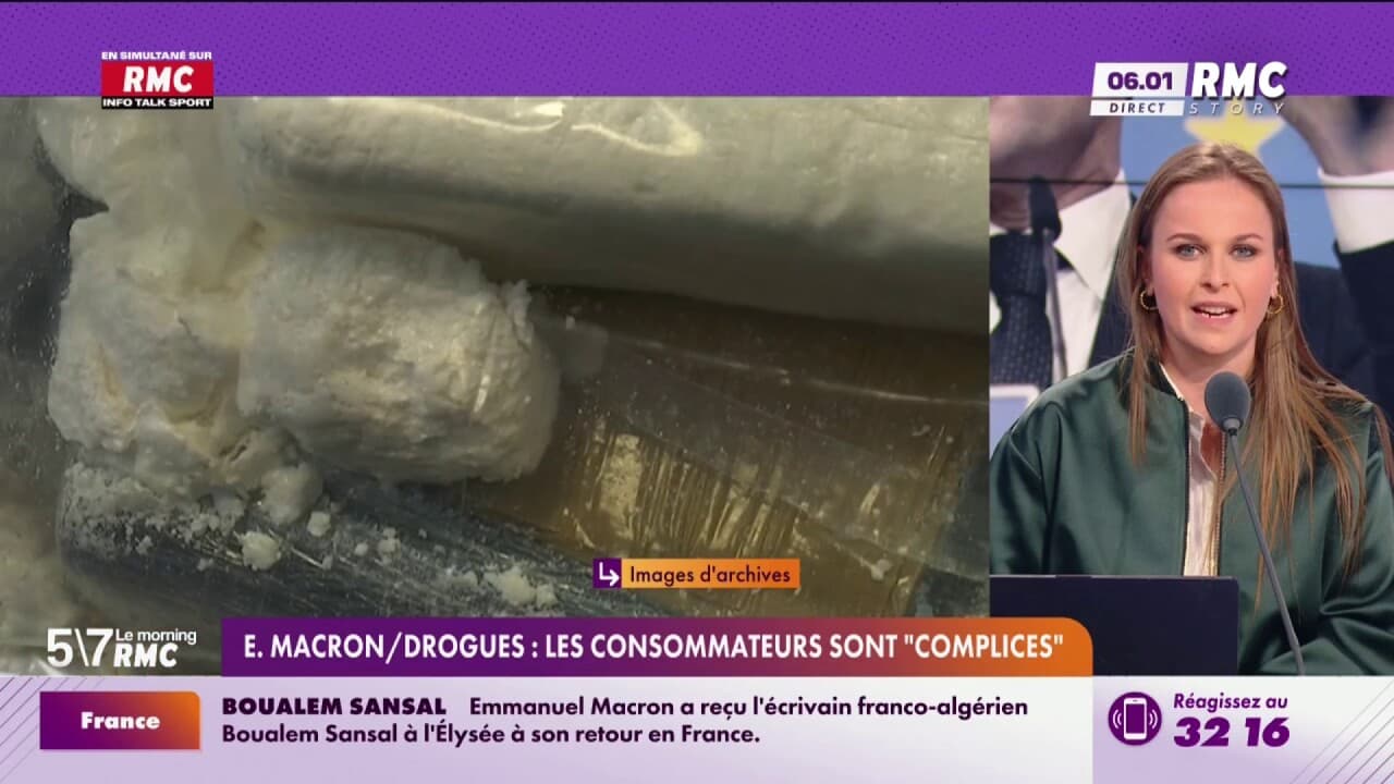 Emmanuel Macron : les consommateurs de drogues sont "complices"