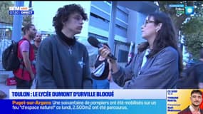 BFM Var et vous: un blocage est organisé devant le lycée Dumont d'Urville à Toulon