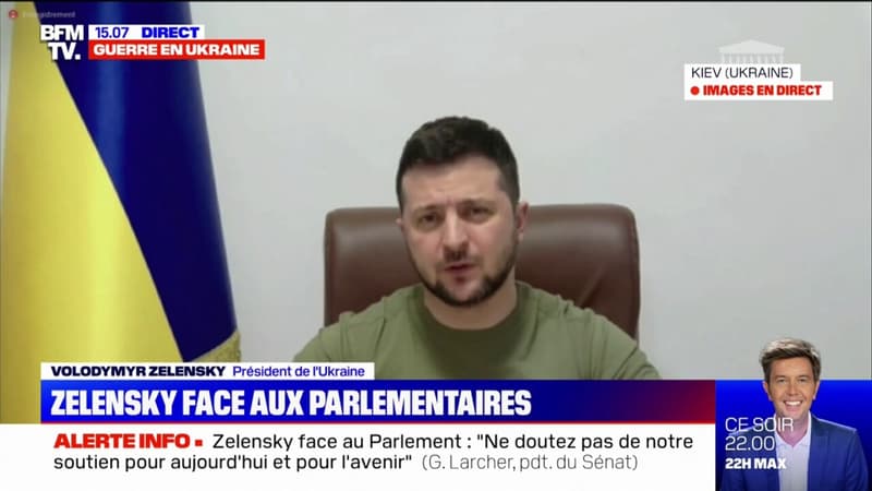 Volodymyr Zelensky face au Parlement français: 