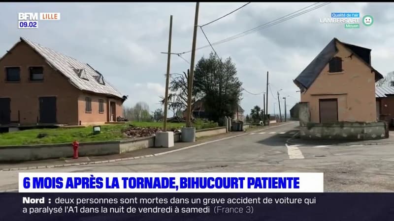 Pas-de-Calais: six mois après la tornade, les riverains du village de Bihucourt attendent les réparations