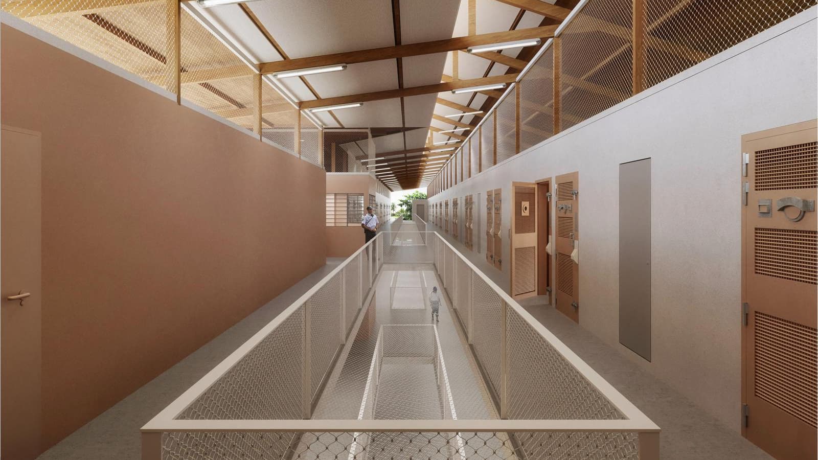 Croquis 3D de la future prison qui doit être construite en Guyane et dont l'ouverture est prévue en 2028.  
