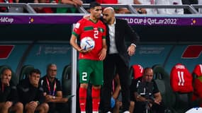 Walid Regragui et Achraf Hakimi