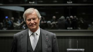 Le président du conseil de surveillance de Vivendi Vincent Bolloré, le 13 mars 2024 à l'Assemblée nationale, à Paris 