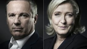 Nicolas Dupont-Aignan et Marine Le Pen 