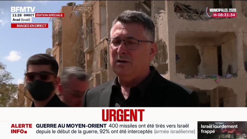 "La puissance du missile a été tellement puissante qu'elle a soufflé les bâtiments" constate le maire d'Arad au lendemain d'une frappe iraniene