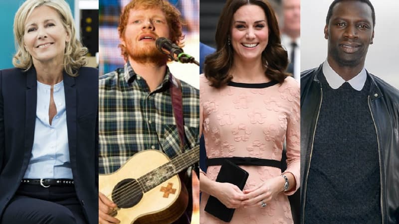Claire Chazal, Ed Sheeran, Kate Middleton et Omar Sy au coeur de l'actualité people de la semaine.