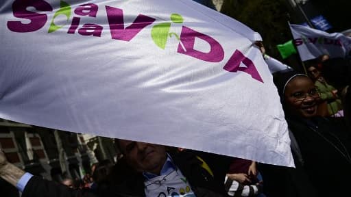 Des manifestants anti-avortement dans les rues de Madrid 