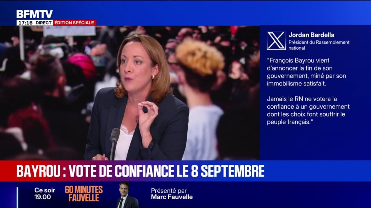 Vote de confiance: "Jamais le RN ne votera la confiance dont les choix ...