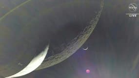 La Lune et la Terre photgraphiées par la capsule Orion, ce 5 décembre 2022.