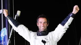 Armel Le Cléac'h après sa victoire sur le Vendée Globe