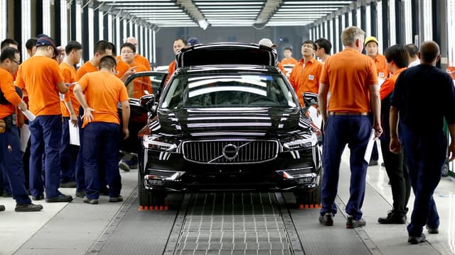 La berline haut de gamme Volvo S90 sort de l'usine chinoise de Daqing que le constructeur suédois possède dans l'empire du Milieu.