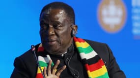 Le président du Zimbabwe, Emmerson Mnangagwa, lors du Forum économique international de Saint-Pétersbourg (SPIEF), le 7 juin 2024 (photo d'illustration).