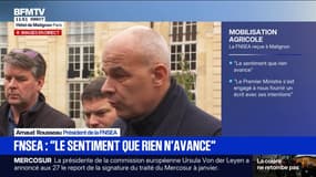 Colère agricole: "Le Premier ministre s'est engagé, d'ici ce soir, à nous fournir un courrier avec l'ensemble des intentions de Matignon", déclare Arnaud Rousseau, président de la FNSEA