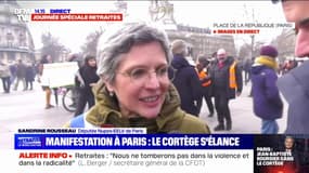 Retraites: Sandrine Rousseau (EELV), estime "qu'à un moment donné, il faut un blocage"