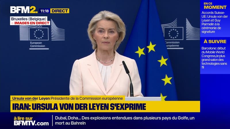 Situation au Moyen-Orient: "Nous devons être préparés aux conséquences de ces événements récents", prévient Ursula von der Leyen