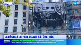 Lyon : la bâche avec Aulas et Lacombe retirée