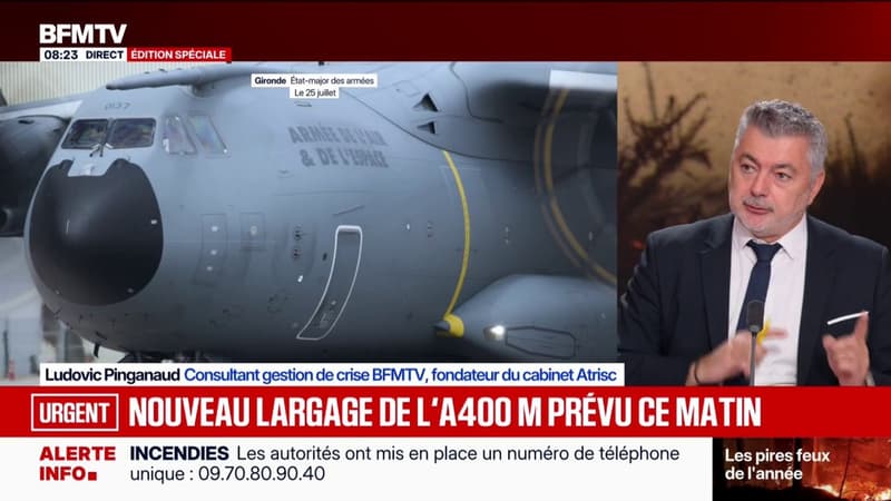 Engagement de l'avion militaire A400M: "Les retours sont positifs quant aux largages", explique Ludovic Pinganaud, fondateur du cabinet ATRISC
