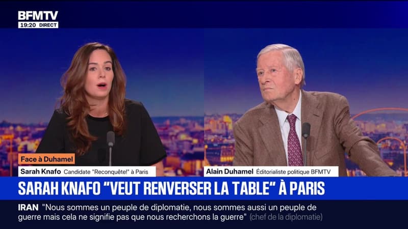 Élections municipales: "Je veux renverser la table", déclare Sarah Knafo, candidate "Reconquête!" à Paris