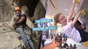 Les matches de l'été : escalade en salle ou via cordata ?