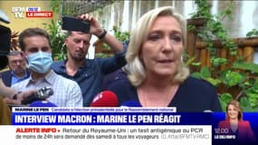 Marine Le Pen: "Quand on est président de la République, être obligé d'apprendre à aimer les Français, ça veut tout dire (...) Le mépris dont il a fait preuve était le fond de sa pensée"