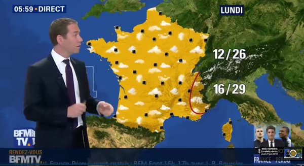 Météo du lundi 25 juin 2018