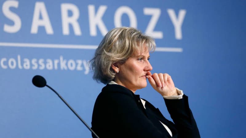 Nadine Morano lors d'un rassemblement de Nicolas Sarkozy. 