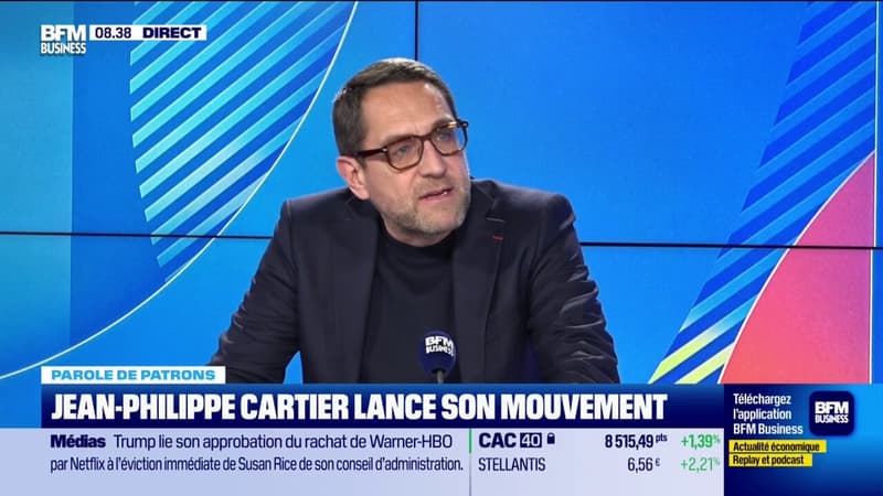 Jean-Philippe Cartier, président de H8 Invet, lance son mouvement "pour faire bouger les lignes et avoir un poids sur cette élection de 2027"