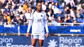 Marie-Antoinette Katoto, le 3 avril 2022 avec le PSG, dans le derby parisien