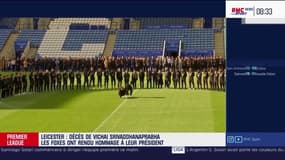 Les joueurs et le staff de Leicester rendent hommage à leur président au King Power Stadium