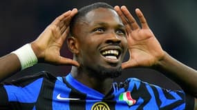 La joie de Marcus Thuram, triple buteur face au Torino le 5 octobre 2024