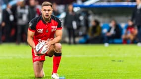 Melvyn Jaminet avec Toulon lors du match contre Toulouse le 20 avril 2024.