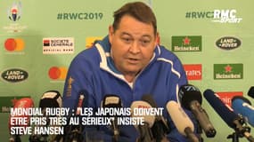 Rugby-Mondial : "Les Japonais doivent être pris au sérieux" insiste Hansen, le sélectionneur des All Blacks