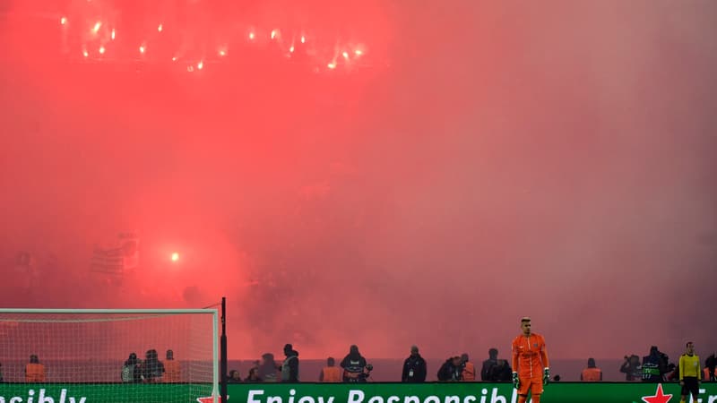 Fumigènes au Parc des Princes
