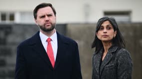 JD et Usha Vance en visite dans l'ancien camp de concentration de Dachau, le 13 février 2025