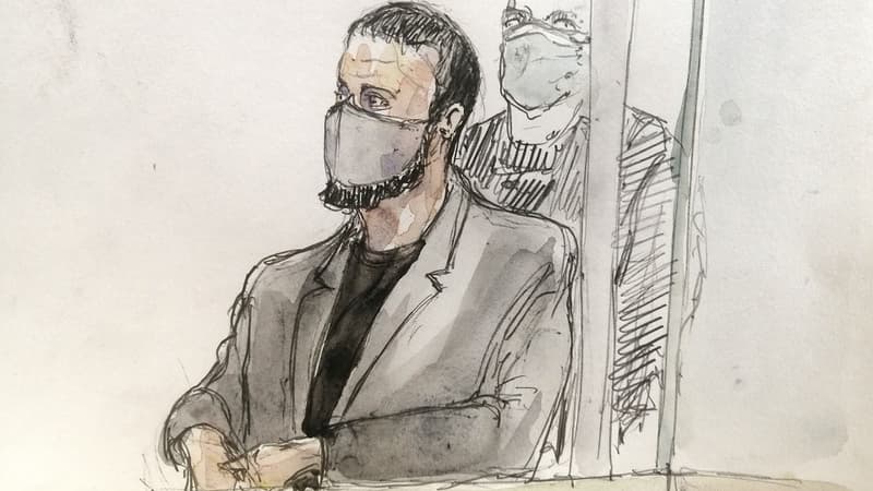 Salah Abdeslam (croquis d'audience)