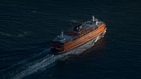Le fameux ferry orange "John F. Kennedy" de la liaison Manhattan-Staten Island 