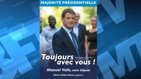 Manuel Valls, sur son affiche de campagne.