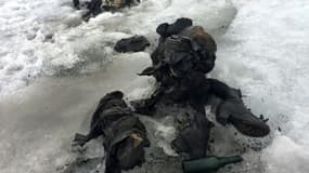 Les corps momifiés d'un couple suisse retrouvés dans un glacier du massif des Diablerets dans les Alpes suisses, le 18 juillet 2017