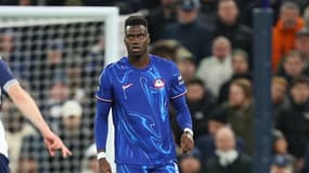 Le défenseur de Chelsea, Benoit Badiashile, lors du match contre Tottenham en Premier League, décembre 2024