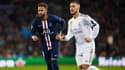 Neymar et Eden Hazard lors du match Real Madrid-PSG, le 26 novembre 2019