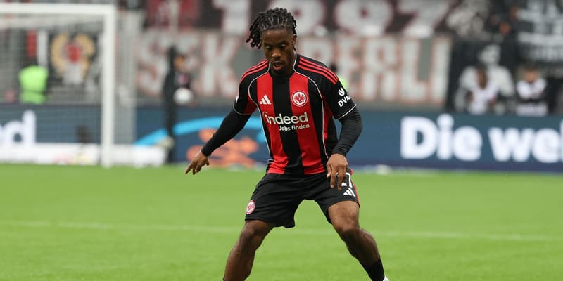 Elye Wahi avec l'Eintracht Francfort, le 21 septembre 2025