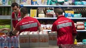 Des salariés d'Auchan (image d'illustration). 