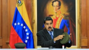 Le président du Venezuela, Nicolas Maduro, lors de son allocution télévisée, le 7 août 2018